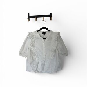 New Look Ivory Ruffle Top